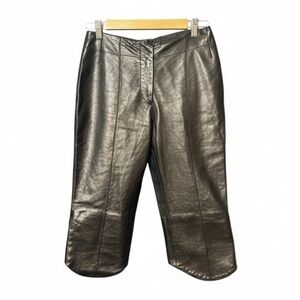 Authentic FENDI Black Leather Capri Pants - EU 42 (US 6/8)